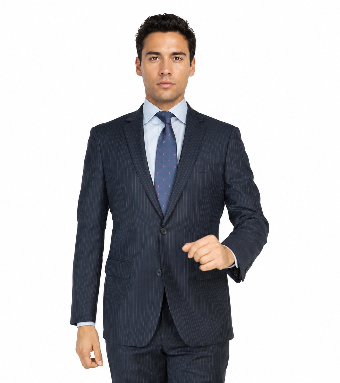 G66046-1-Giorgio Fiorelli Suit-Black Stripe