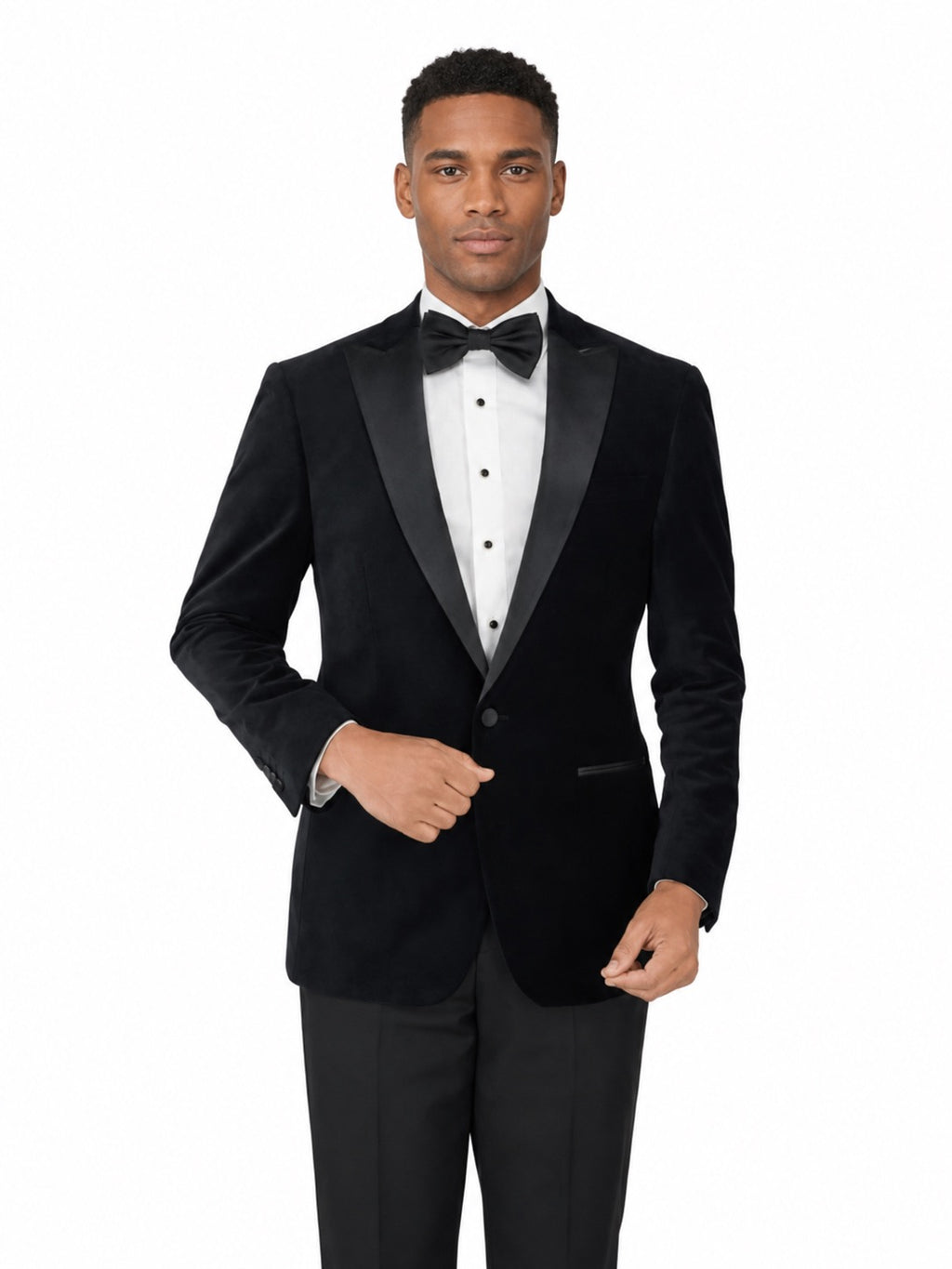 M42000-1-Mantoni Tuxedo Jacket-Black Velvet