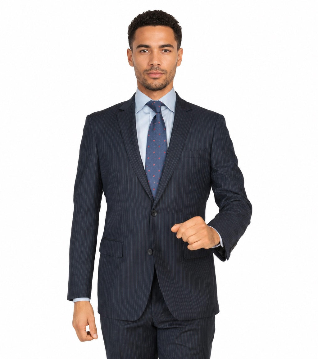 M87184-1-Mantoni Suit-Black Stripe