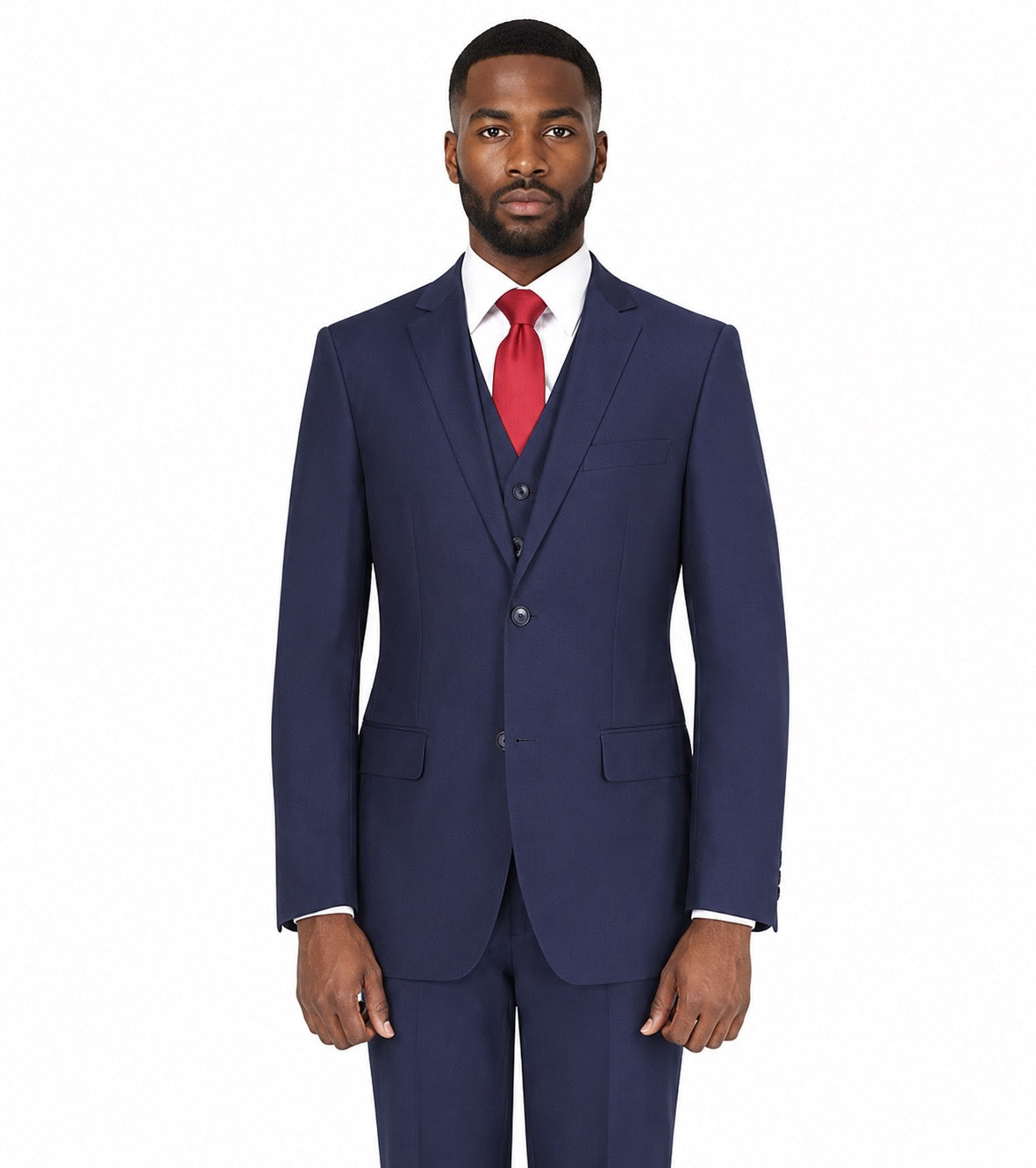 M40901-2B-Mantoni Suit-New Solid Navy