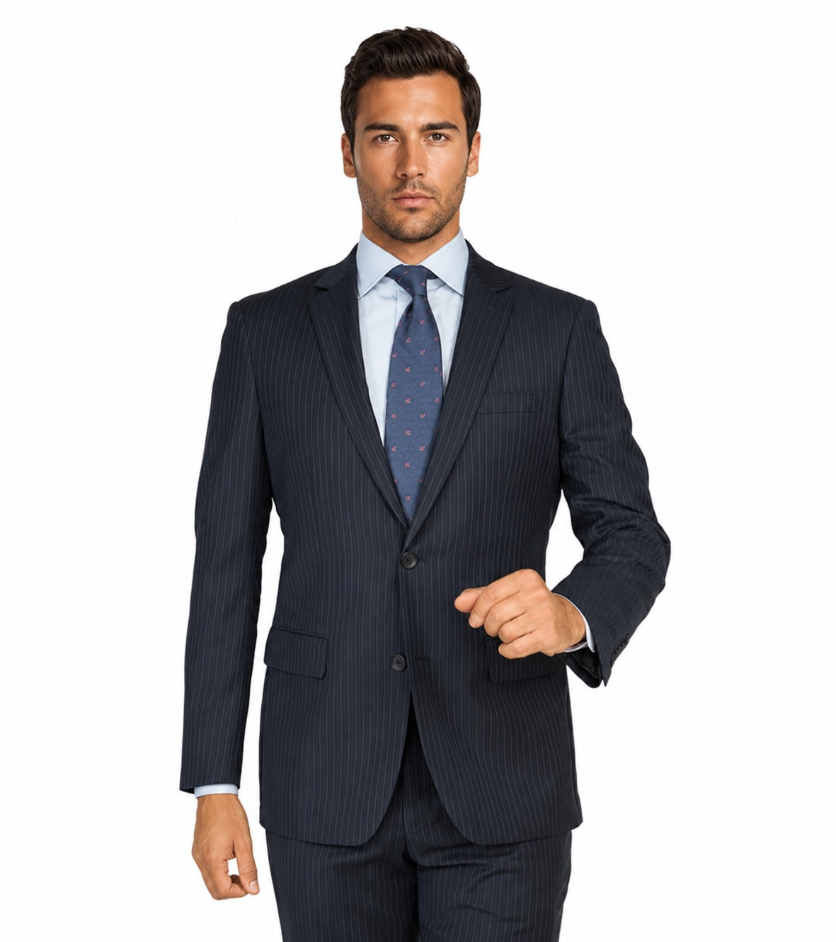 M87130-1-Mantoni Suit-Navy Stripe