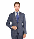 M87868-1-Mantoni Suit-Lt. Blue Plaid