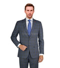 M87869-1-Mantoni Suit-Charcoal Gray Windowpane