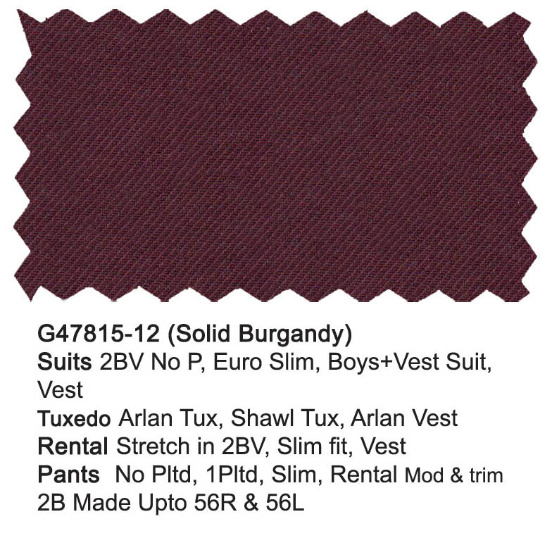 G47815-12-Giorgio Fiorelli Suit-Solid Burgundy