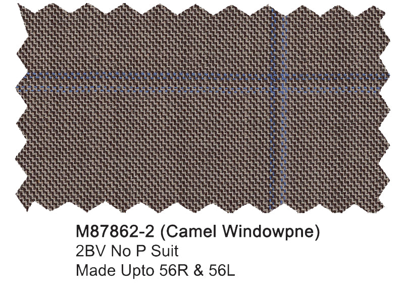 M87862-2-Mantoni Suit-Camel Windowpane