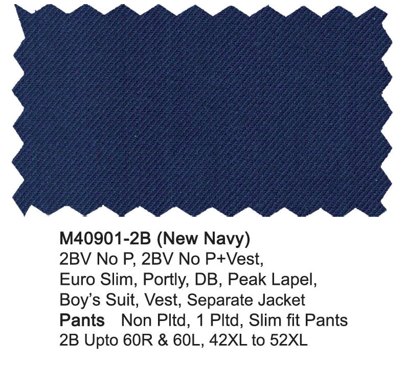 M40901-2B-Mantoni Suit-New Solid Navy