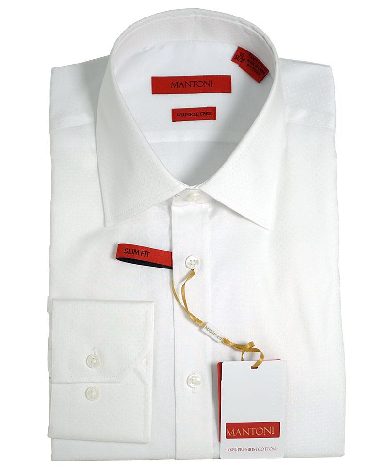 M20028-1-Mantoni Tuxedo Shirt-Solid White