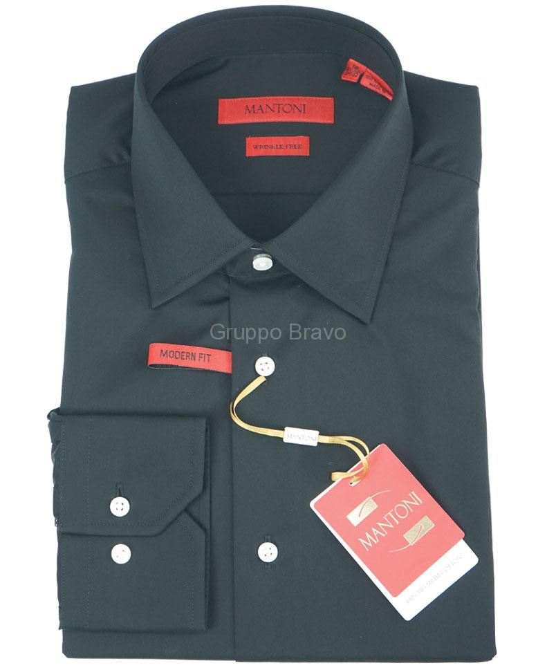M20001-6-Mantoni Dress Shirt-Black