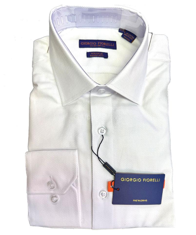 G26011-1-Giorgio Fiorelli Dress Shirt-Textured White