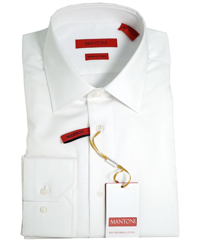 M20001-1-Mantoni Dress Shirt-White