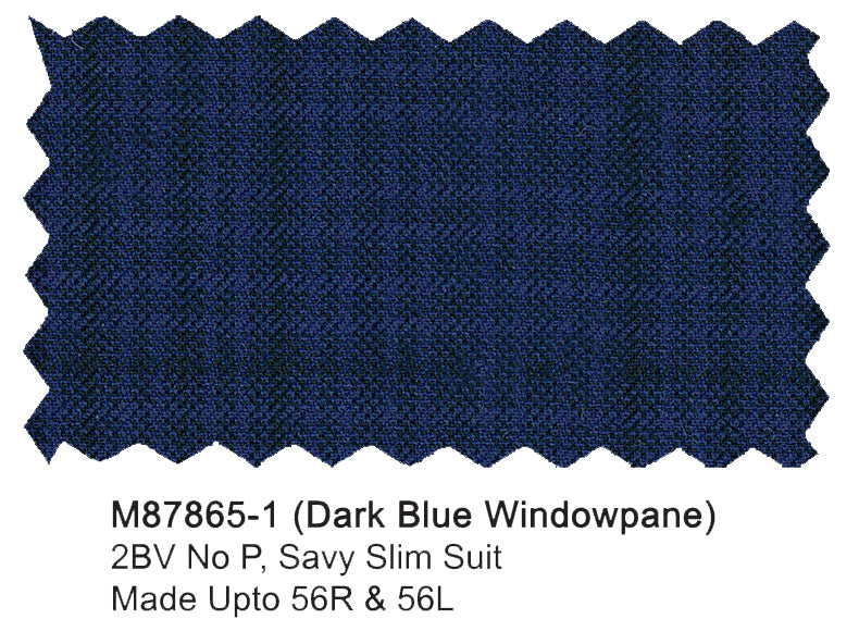 M87865-1-Mantoni Suit-Dark Blue Windowpane