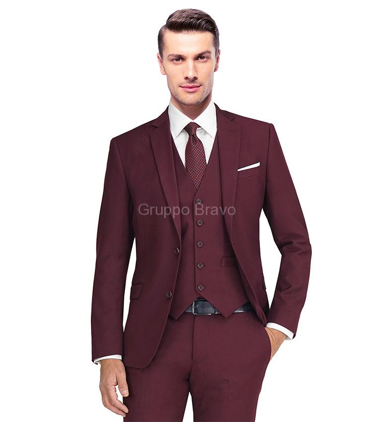 G47815-12-Giorgio Fiorelli Suit-Solid Burgundy