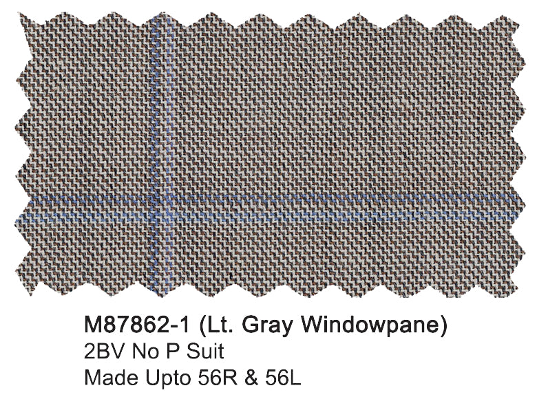 M87862-1-Mantoni Suit-LT. Gray Windowpane